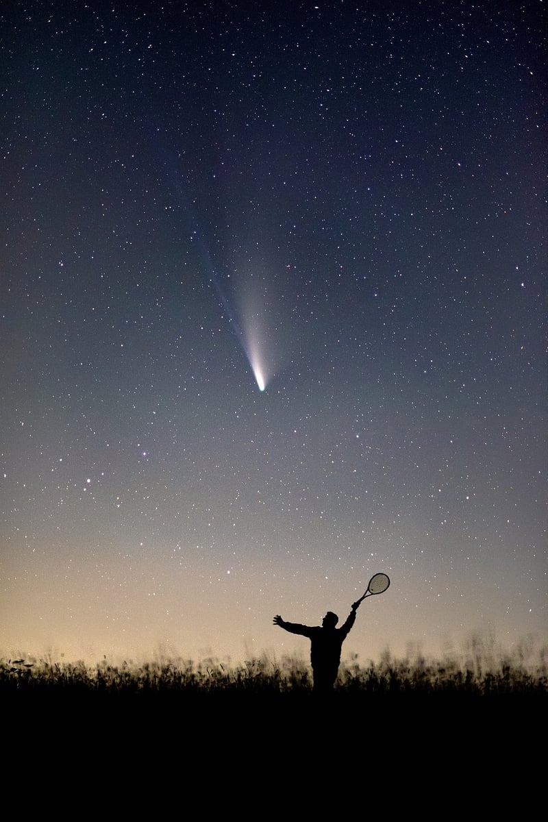 Comet in the Night Sky